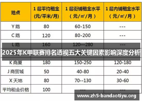 2025年K甲联赛排名透视五大关键因素影响深度分析